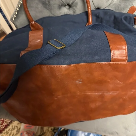 Polo by Ralph Lauren Blue and Brown Travel Bag - Picture 3 of 3